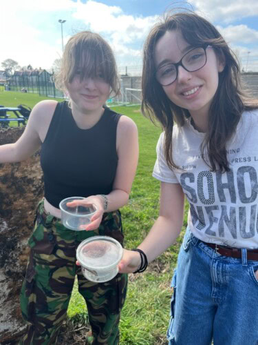Two Female Students In Bug Hunt