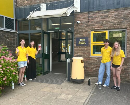 Ambassadors At Student Entrance